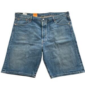 Levi’s Denim Shorts Mens 42 Original 501 10" Inseam Button Fly Medium Wash Jorts